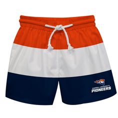 Carroll Pioneers Vive La Fete Orange Stripes Swimtrunks V1 Boys Swim Trunks, Go To The Beach, Boys Swim, Printed Swim, Beach Pool, Twill Fabric, Color Stripes, Look Cool, Swim Trunks