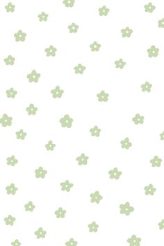 a white background with green flowers on it