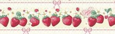 a pattern with strawberries on a white background