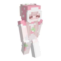 an image of a pink and white character