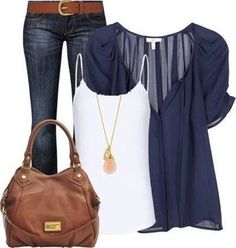 Note to stylist: Love the whole outfit, but would want a different color top--I have navy already! Want your own stylist? Check out StitchFix https://www.stitchfix.com/referral/4764033 Lv Bags, Mode Casual, Narnia, Outfit Casual, Cute Fashion, Fashion Sense, Passion For Fashion, Spring Summer Fashion