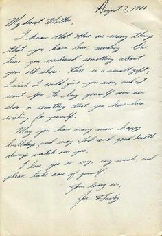 an old handwritten letter is shown in blue ink on white paper with black writing