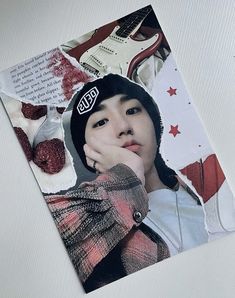 Aesthetic red Stray Kids Scrapbook, Hyunjin Journal, Lee Know Journal Ideas, Stray Kids Journal Ideas, Stray Kids Poster Aesthetic, Aesthetics Quote, Bullet Journal Diy, Journal Diary, Some Ideas