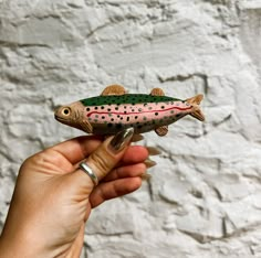 Victory Pottery Trout Fish Carved Fish Wooden, Reese's Aesthetic, Fish Sculpture Clay, Ceramic Fish Sculpture, Fish Clay Art, Functional Ceramics Projects, Air Dry Clay Fish, Clay Fish Sculpture, Functional Pottery Ideas