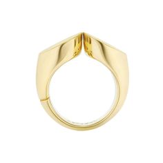 Step into bold elegance with TABAYER's Oera Statement Ring, crafted from Fairmined 18K yellow gold. This striking piece boasts a sleek, contemporary design, perfect for making a sophisticated statement. • Fairmined 18k yellow gold • In stock in size 5.5. Additional sizes are made to order, please allow 2-4 weeks for delivery. Every TABAYER piece is handcrafted in Italy with meticulous care using 100% artisanal Fairmined gold, ensuring the smallest ecological footprint possible. Luxury Gold Open Band Signet Ring, Modern Gold Plated Signet Ring For Promise, Elegant Gold Signet Ring With Shiny Finish, Modern Gold Plated Dome Ring For Anniversary, Modern Wide Band Yellow Gold Diamond Ring, Modern Yellow Gold Diamond Ring With Wide Band, Luxury 14k Gold Signet Ring With Open Band, Modern Gold Signet Ring With Tension Setting, Luxury Polished Yellow Gold Dome Ring