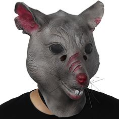 PRICES MAY VARY. 3D Realistic Design: This mouse mask is designed and produced by professional designers, and every detail is carefully carved to make the head mask more vivid and realistic. The mice mask has saturated colors and exquisite workmanship. The rat mask's face is designed with realistic scars that are sure to amaze your friends and family. High Quality Latex Material: The mouse mask is made of 100% natural latex, which is non-toxic, waterproof and insulating, has good stretchability, Rooster Mask, Rat Head, Scarecrow Mask, Mouse Mask, Mask For Halloween, Mascaras Halloween, Bear Mask, Monster Mask, Halloween Costume Party