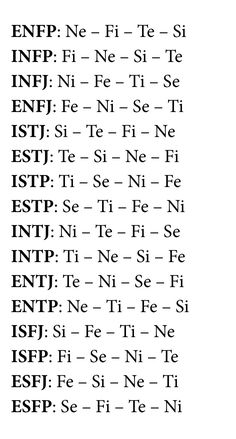 Cognitive functions Mbti Cheat Sheet, Isfp Function, Fi Ne Si Te, Entj Cognitive Functions, Eneagrama Personality Types, Enfp Functions, Ne Function, Intp 9w8, Entj X Estj Mbti