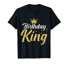 PRICES MAY VARY. It's a happy birthday Motif for the son or the dad, for a real birthday king on this special day, your birthday. This birthday design is for the boy on the birthday party. You have a brother and the king's birthday stay before, then is this cool king graphic perfect for the bday with a birthday king crown. Have you a little boy, it's also a good idea for the birthday. Lightweight, Classic fit, Double-needle sleeve and bottom hem Birthday King, Mens Birthday, Couple Fits, King Birthday, Boys Birthday, Men T Shirt, Matching Couples, Boys T Shirts, Crew Neck Tee