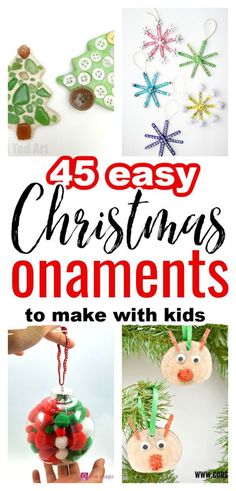 25 easy christmas ornaments to make with kids