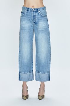 Ryder High Rise Cuffed Straight - Frock Shop Trendy Fits, Light Blue Denim, Premium Denim, Denim Fabric, Denim Wash, Straight Jeans, Straight Leg Jeans, Houston, Clothing And Shoes