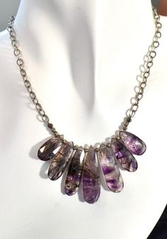 Pear Shapes, Red Topaz, Leaf Jewelry, Amethyst Necklace, Purple Hues, Clear Quartz Crystal, Topaz Gemstone, Necklace Sterling Silver, Silver Pendant Necklace