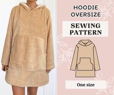 the hoodie oversize sewing pattern is easy to sew and can be worn as a dress