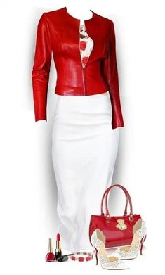 very nice and beautiful dress design Red Church Outfit, Classy Modern Outfits, Church Outfit, Design Moda, Traje Casual, Beautiful Dress Designs, Dressy Outfits, Complete Outfits