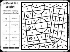 the spanish language worksheet for children to learn how to read and color with numbers