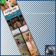 an advertisement for the autumn vbe program with pictures of animals and people in it