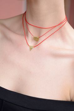 Handmade 18K Gold Plated Red Silk String Necklaces | Gold Plated on 925 Sterling Silver| Perfect gift for her | Minimalist Necklaces| %100 925 Sterling Silver, 18K Gold Plated Earring with Love and Care with signature of Red String. Which gives you power, luck and protection for nazar, bad thoughts and ills. Size is adjustable; Shortest look 18 Longest look 21 inches WE CAN ALSO MAKE ANY SIZE AND MATERIAL YOU WANT IT TO BE :) -All our jewelry s are special design. -Customizable design. PACKING: Minimalist Red Necklace For Her, Minimalist Red Necklace As Gift For Her, Red Minimalist Pendant Necklace, Minimalist Red Pendant Necklace, Minimalist Red Jewelry As Gift, Minimalist Necklaces, Necklaces Gold, Red String, Solid Gold Necklace