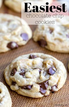 chocolate chip cookies with text overlay