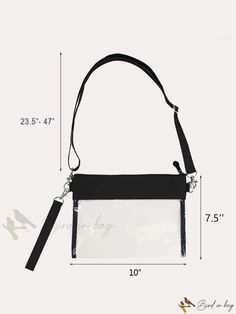 Bird in Bag - Stadium-Approved Clear Zippered Bag for Work or Concerts School Bags With Zipper Pouch Rectangular, School Crossbody Shoulder Bag With Zipper Pouch, Crossbody Shoulder Bag With Zipper Pouch For School, School Zipper Pouch Crossbody Bag, School Pouch Satchel, School Crossbody Bag With Zipper Pouch, Zipper Pouch Crossbody Bag For School, Crossbody School Bag With Zipper Pouch, Personal Use Handheld Zipper Bag