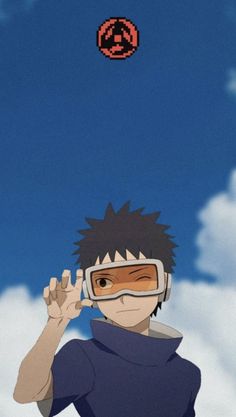 an anime character wearing virtual glasses in the sky