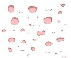 an image of some pink shapes on a white background