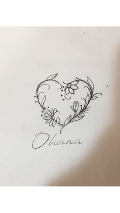 a drawing of a heart with the word roma written in cursive writing on it