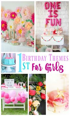 pink and blue birthday themes for girls