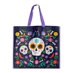 Halloween Shopping Tote Bag | Five Below Halloween Tote Gift Bag, Halloween Gift Bag Tote, Rectangular Halloween Gift Bag, Halloween Tote Bag For Daily Use, Everyday Halloween Tote Bag, Everyday Tote Bag For Halloween, Essential Office Supplies, Day Of The Dead Halloween, Organic Groceries