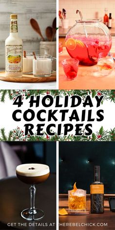 4 Holiday Cocktails Recipes