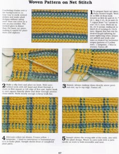 the instructions for crochet are shown here