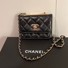 Brand New., We Can Dissus About Price Free Ship, Thank You !! Chanel Boy Woc, Chanel Items, Chanel Mini Flap Bag, Vinyl Bag, Vanity Bag, Chanel Mini, Leather Belt Bag, Small Clutch, Mini Pouches