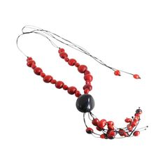 Tired of seeing the same plain jewelry everywhere? Looking for something original that will make you feel elegant, sophisticated, and gorgeous? This necklace for women by Evelyn Brooks may be what you are looking for! Hand made in the US with 8mm & 12mm natural Huayruro (why-ee-ru-ro) Peruvian bead and tagua beads; you won’t be just wearing a fashionable piece, but also some of Peru’s treasures and mysteries… The Legend Huayruro seeds are believed to bring positive energy, love, happiness, a Wooden Beads Round Necklace As Gift, Wooden Beads Necklace Gift, Adjustable Round Long Necklace Gift, Elegant Adjustable Wooden Beaded Necklaces, Gift Wooden Beaded Round Necklace, Elegant Adjustable Wooden Beaded Necklace, Elegant Adjustable Necklace With Wooden Beads, Elegant Adjustable Wooden Beads Necklace, Elegant Wooden Beads For Jewelry Making