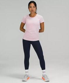 Swiftly Tech Short-Sleeve Shirt 2.0 | Women's Short Sleeve Shirts & Tee's | lululemon Swiftly Tech Short Sleeve, Short Sleeve Shirt Women, Swiftly Tech, Pink Peony, Short Sleeve Shirts, Pink Peonies, Personal Shopping, Hip Length, Women's Tops