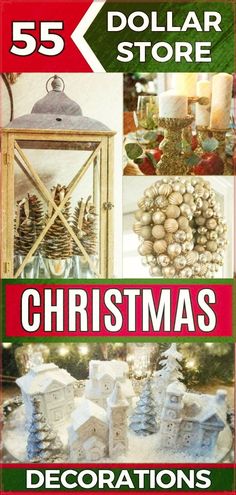 the front cover of dollar store christmas decorations