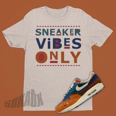 ✦Product Name: Sneaker Vibes Only Shirt To Match Kasina Nike Air Max 1 Won-Ang. Designed to match style DQ8475-800. 90s Party Shirt. It's made of 100% ring-spun cotton and is soft and comfortable. The double stitching on the neckline and sleeves add more durability to match your favorite sneakers. THINGS TO NOTE: ★ This sneaker match t-shirt is printed on a Unisex size shirt. ★ This sneaker match shirt is everything you've dreamed of and more. It feels soft and lightweight, with the right amount Party Font, 90s Party, Nike Air Max 1, Air Max 1, Party Shirts, Matching Outfits, Sneaker Head, Air Max, Nike Air Max