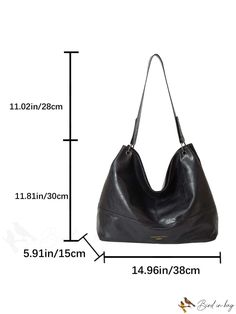 BirdinBag - Stylish Hobo Bag with Generous Capacity and Chic Letter Detailing Large Capacity Hobo Bag For Errands, Large Capacity Hobo Bag For Daily Use, Large Capacity Hobo Satchel For Errands, Daily Use Large Capacity Hobo Bucket Bag, Chic Hobo Bucket Bag With Large Capacity, Chic Large Capacity Hobo Bucket Bag, Versatile Hobo Shoulder Bag For Errands, Chic Large Capacity Hobo Shoulder Bag, Elegant Hobo Bucket Bag With Large Capacity