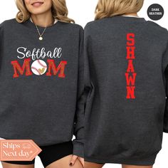 All of our Custom Softball Mom hoodies are handmade to order on an ultra soft crewneck that will quickly become your go to apparel item! You will never want to take it off! Our Custom Name sweatshirts are handmade to order with eco-friendly water based ink that feels good and lasts longer! ♥The details♥ This unisex sweatshirt is crafted from soft, breathable fabric for ultimate comfort. Printed with an eco-friendly water-based ink, this sweater not only looks great but also supports sustainable practices. The unisex sizing allows for a versatile fit, but we suggest sizing up for a more relaxed look. To keep your crewneck looking its best, we recommend washing it on cold and either hanging it to dry or tumble drying it on low heat. Be sure to avoid ironing directly on the design to preserve Custom Softball, Mom Crewneck, Mom Sweater, Mom Hoodies, Softball Mom, Sustainable Practices, Mom Sweatshirt, Mom Gift, Softball