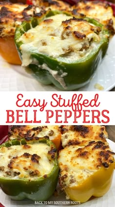 an easy stuffed bell peppers recipe on a plate