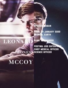 the movie poster for leonhard jones is shown in two different sections, one with an image of a man's face