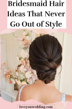 Elevate your wedding party’s style with these classic and elegant bridesmaid hairstyles! From timeless updos to soft curls and chic braided looks, this collection has something for every theme and dress style. Perfect for creating a cohesive yet individual look for your bridal party, these hairstyles are guaranteed to impress. Click to explore stunning bridesmaid hair inspiration! Elegant Bridesmaid Hairstyles, Whimsical Wedding Theme, Bridesmaid Hair Ideas, Romantic Waves, Modern Wedding Theme, Tulle Headband, Twist Bun