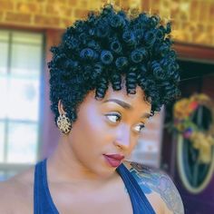 Our Curlfriend Lestina confidently in her tri-combo 10" pixie cut!  Curls: Carrie 10", Saniya, 10", Toni 10" (2 boxes each) Short Crochet Hairstyles, Short Crochet Braids Hairstyles, Short Crochet Braids, Kanekalon Braids, Short Crochet, Crochet Hairstyles, Hair Extension Brands, Crochet Styles, Large Curls