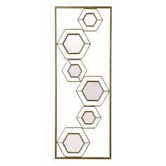 an art deco style mirror with four hexagonals on it's sides