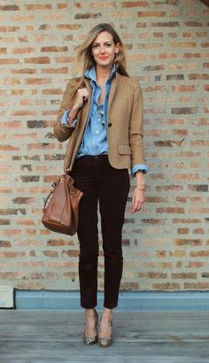 Fashionable Work Outfits, Interview Outfits, Camel Blazer, Tan Blazer, Work Chic, Winter Outfits For Work, Blazer Outfits