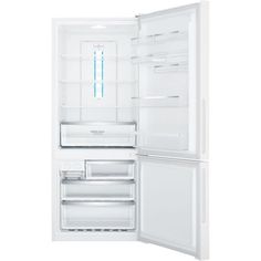 an open refrigerator with the door wide open