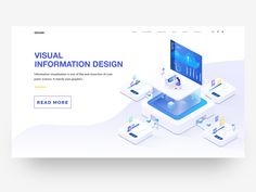 the landing page for visual information design