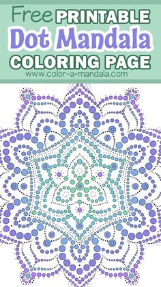 the free printable dot - mandala coloring page