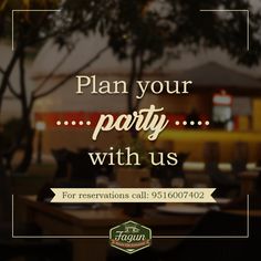 a sign that says plan your party with us