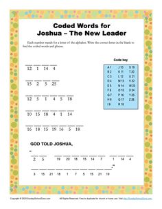 a printable worksheet for the new leader to teach children how to use numbers