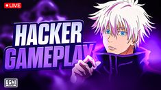 the title for hacker game play, with an image of a man holding a cell phone