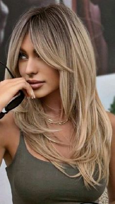 Long Curtain Bangs Short Hair, Girl Lifestyle, Long Hair With Bangs, Long Blonde, Short Hairstyle, Long Layered Hair, Haircuts For Long Hair