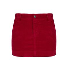 This micro mini skirt is crafted in velvet. It has two side pockets in the front and two back pockets. Wear with opaque tights or leggings for the perfect fashion-forward feel. Gentle machine wash. Turn garment inside out. Cold water. Mild detergent. Iron on reverse side. Do not tumble dry. Do not bleach. Red Velvet Skirt, Red Mini Skirt, Micro Mini Skirt, Opaque Tights, Velvet Skirt, Blazer With Jeans, Red Skirts, Micro Mini, Professional Women